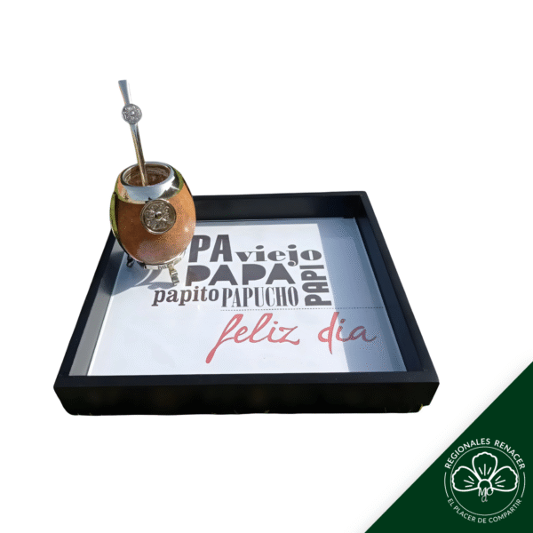 Bandeja de Madera con vidrio
