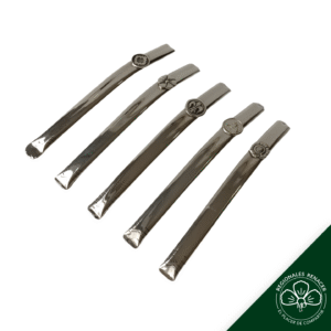 Bombilla Chata de Alpaca con Aplique Artesanal - Disponible en 16 cm y 20 cm - 16 cm