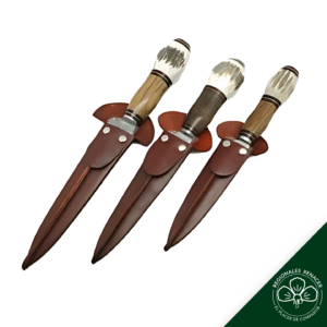 Cuchillo criollo cabo de hueso y madera hoja Tandil acero al carbono 12cm
