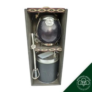 Set mate, bombilla y yerbera con Aplique Estampado