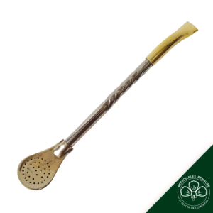 Bombilla de "Pico de Loro" cincelada con filtro Paleta - Disponible Pico Bronce o Alpaca