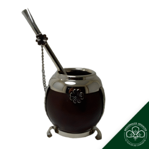 Mate labrado con cadena y bombilla