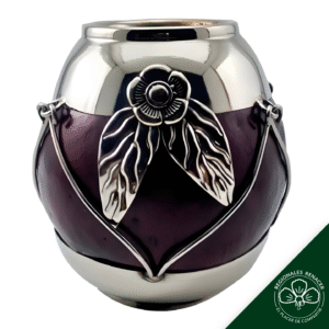 Mate bombo con un aplique y dos hojas (Premium)