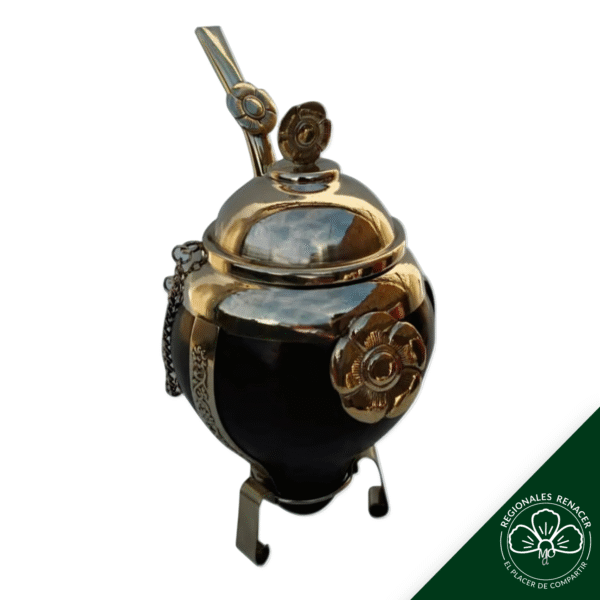 Mate con tapa y bombilla (Premium)