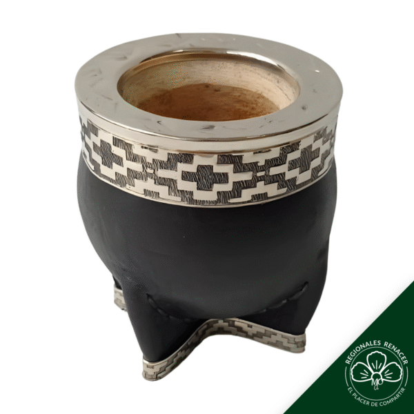 Mate Imperial con virola y base cincelada de alpaca