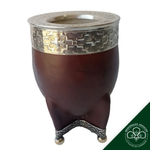 Mate Imperial con virola cincelada base con bolitas de bronce