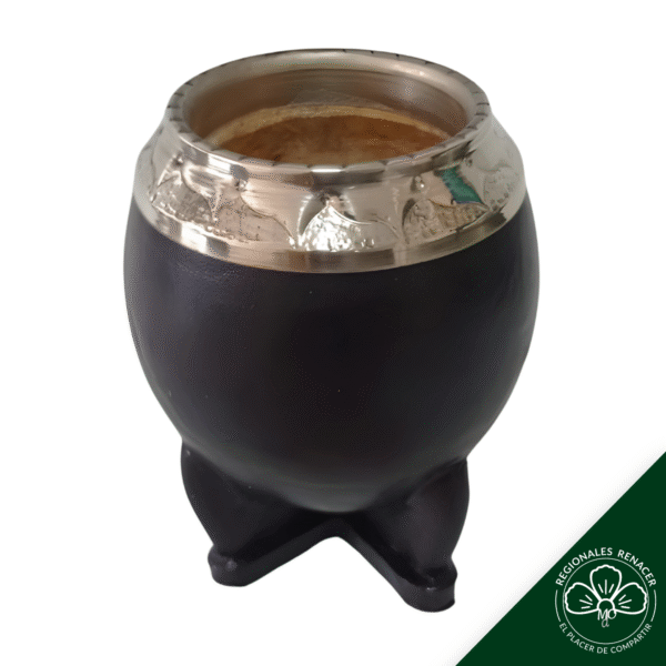 Mate torpedo de alpaca cincelado
