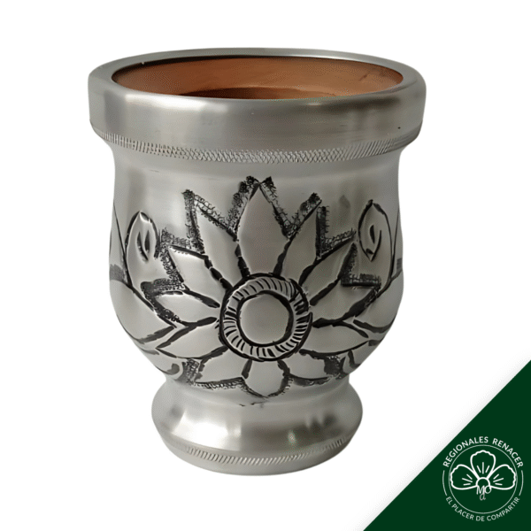 Mate de algarrobo forrado en aluminio - Girasol