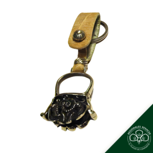 Llavero — Cuero y alpaca “Estribo Arequero”