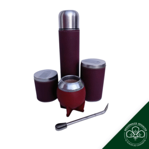 Set de Mate Torpedo 5 Piezas (Bordo / Negro / Marrón) - "Bordo"