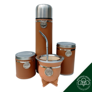 Set de Mate Camionero 5 Piezas con Dijes - "Marrón"