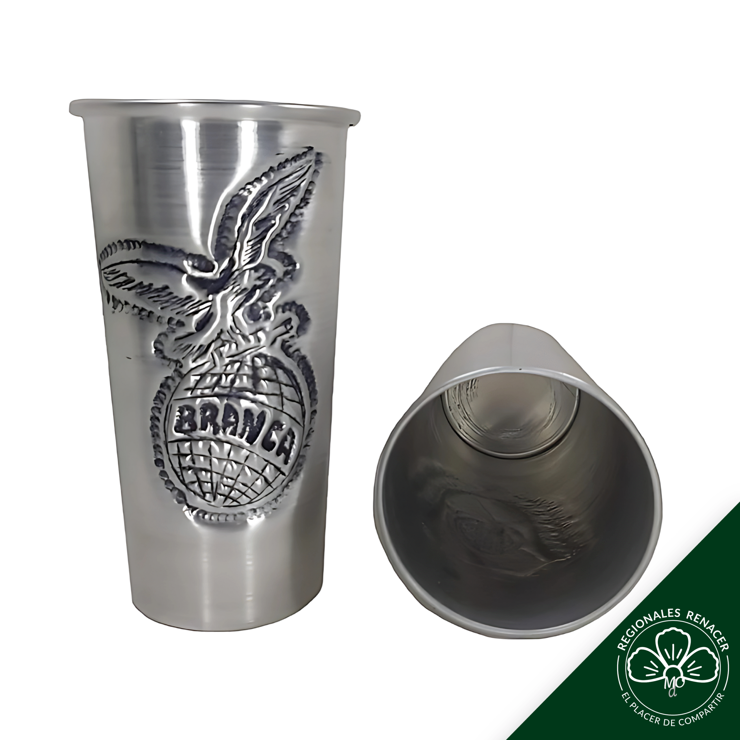 Vaso de Aluminio Cincelado de 1 litro - BRANCA