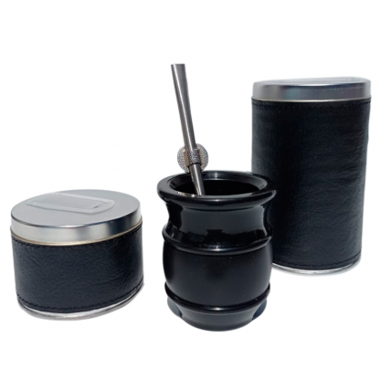 set ecocuero negro